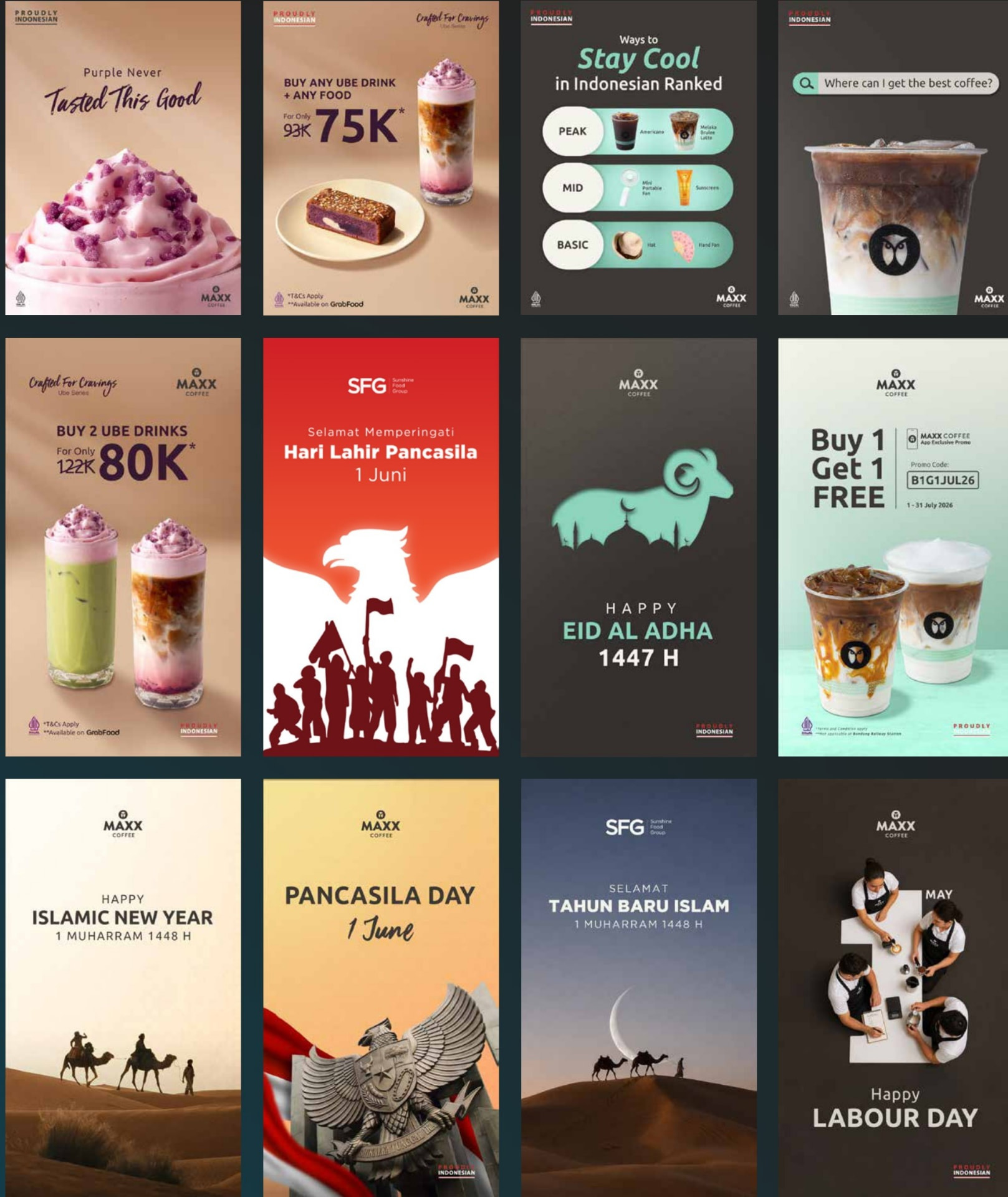 Maxx Coffee · Social Grid