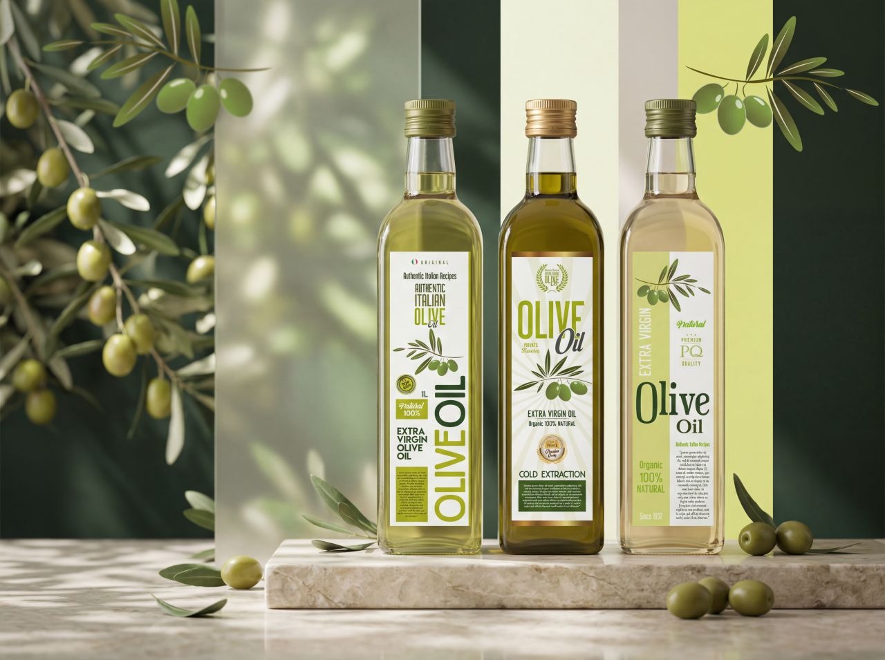 Olive Oil Label & Packaging