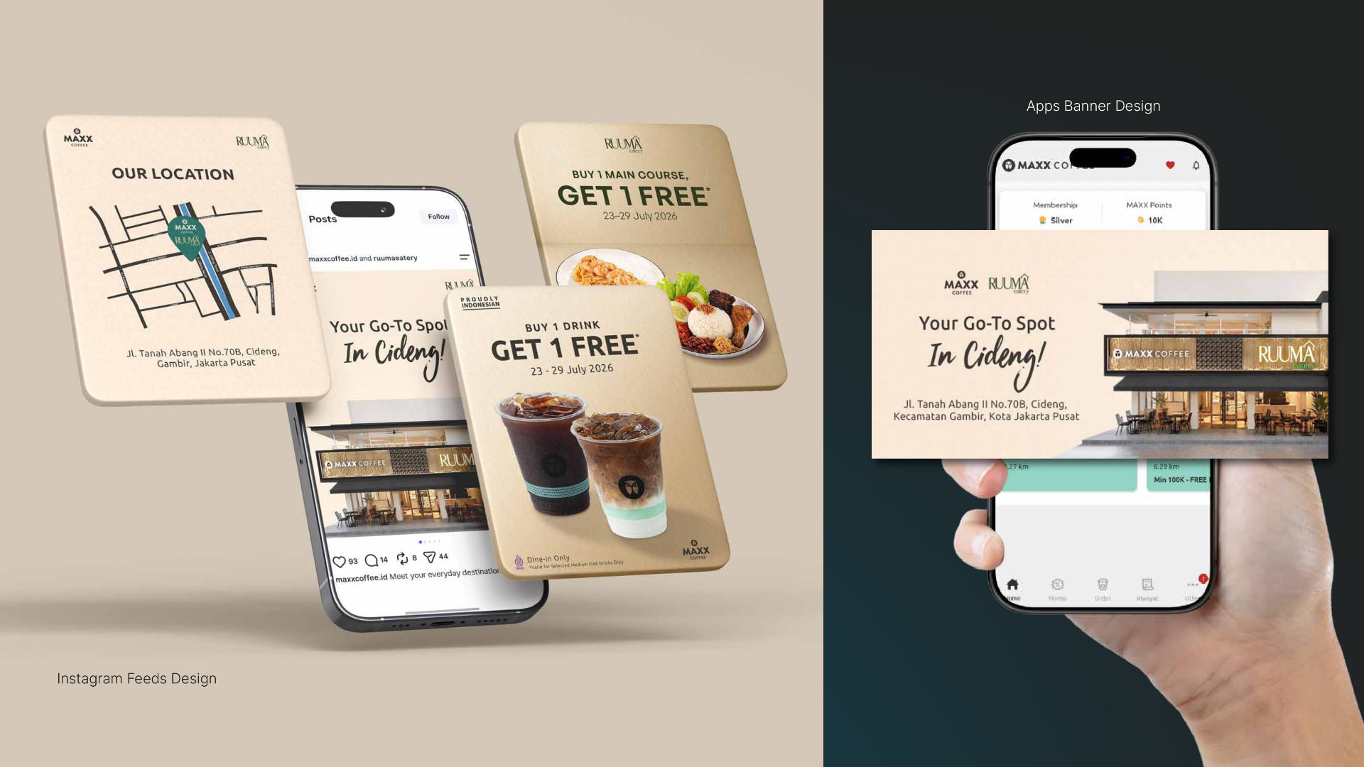 Maxx Coffee · Instagram Feeds & App Banners